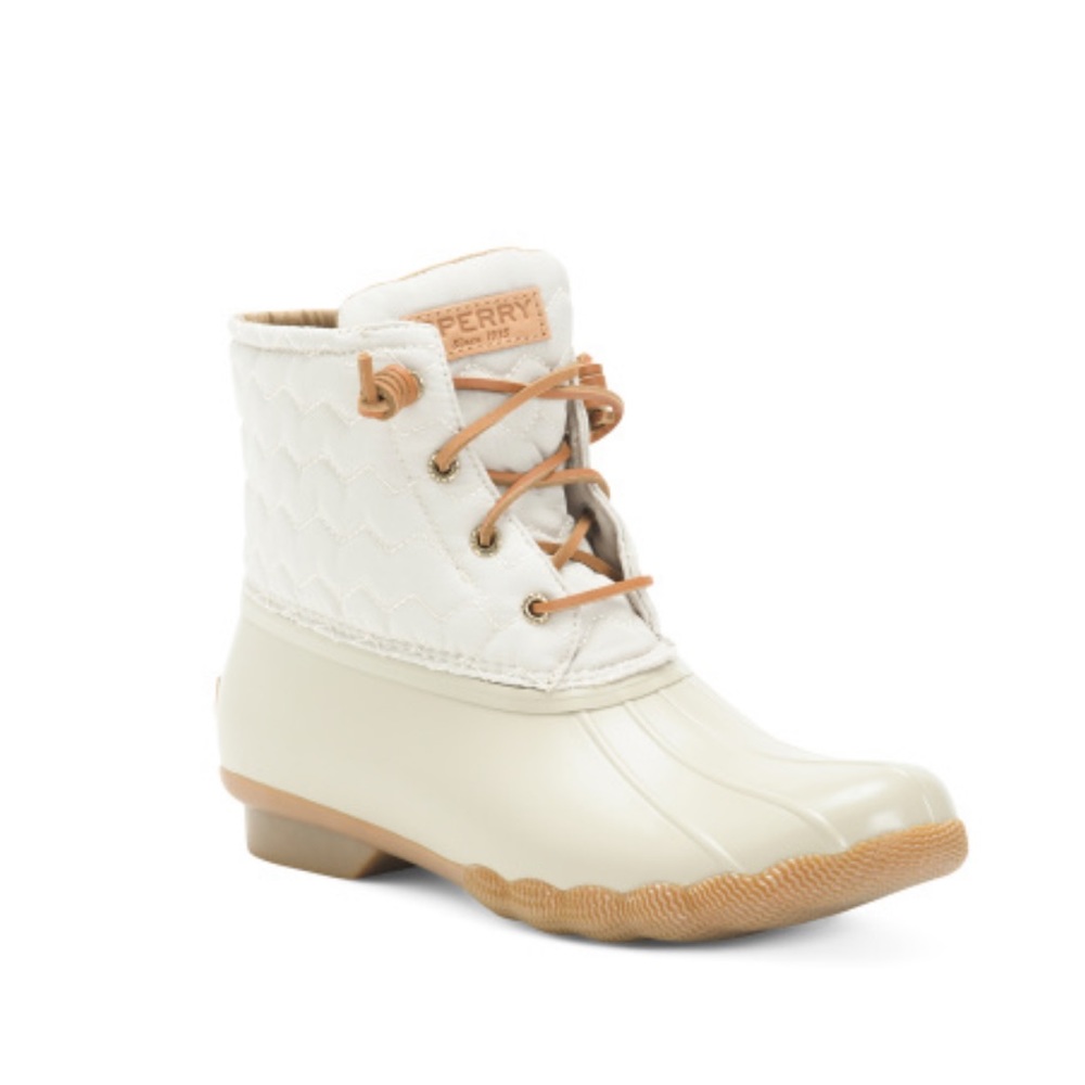 NWOT Ivory Sperry Duck Boots